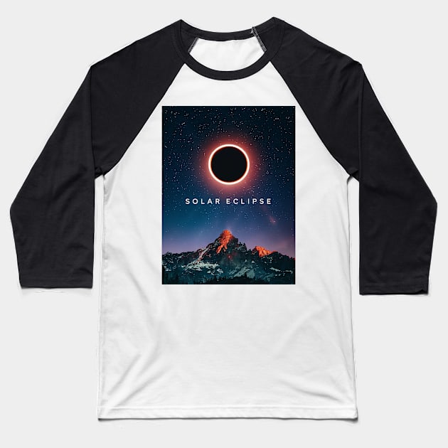 SOLAR ECLIPSE Baseball T-Shirt by likbatonboot